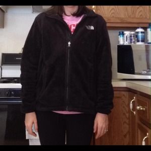 Worn black osito northface