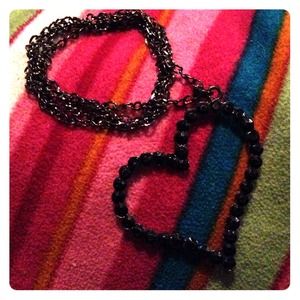 A heart necklace.