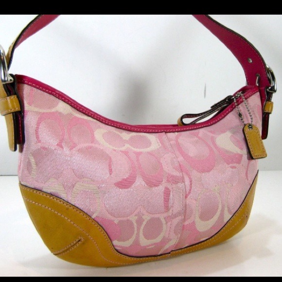 Coach Bags Authentic Pink Signature Hobo Bag Purse Poshmark