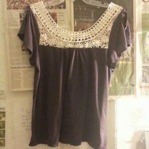 American Eagle deep plum shirt