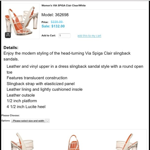 LOST IN MAIL 😭😭 💞VIA SPIGA Clair Heel Sandals💕 - Picture 4 of 4