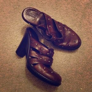 brown leather shoes