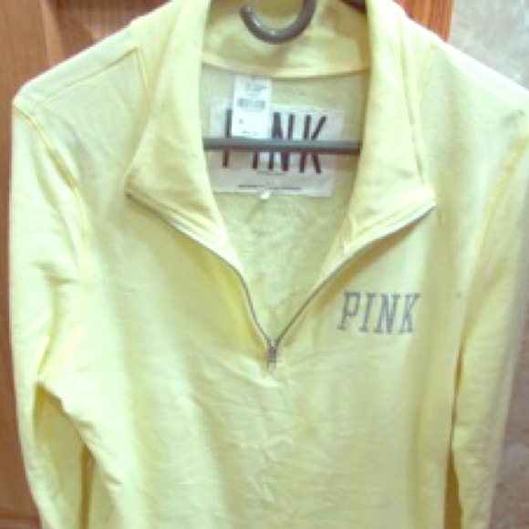 VS Yellow 3/4 zip sweater