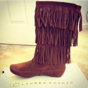 Lauren Conrad faux chestnut boots