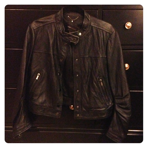 Bcbg  black leather jacket