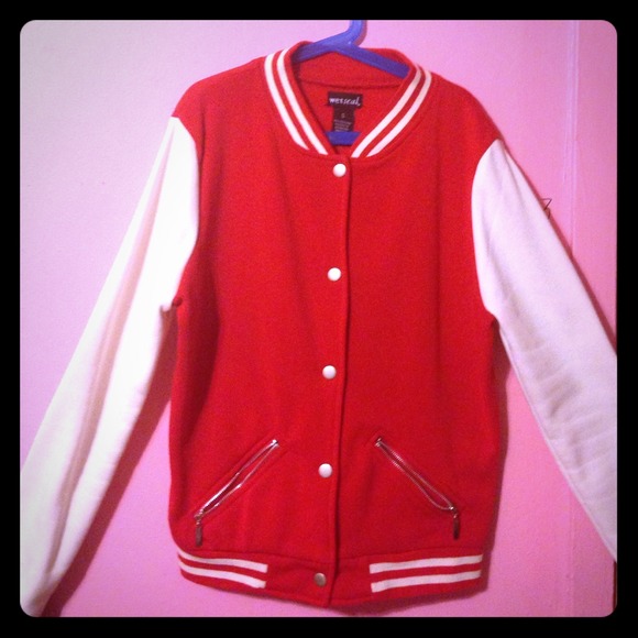 Sweaters - Varsity Red & White Sweater.