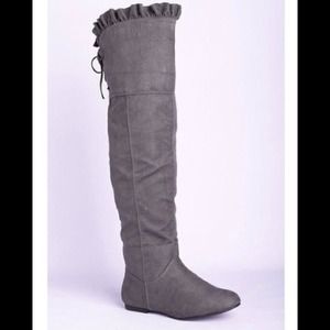 Over the knee soft grey boots! :)