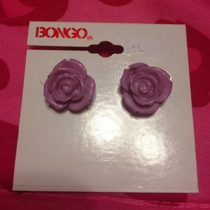 Purple Flower Studs