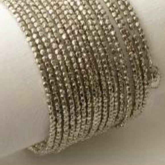 Stella & Dot silver spiral Bardot bracelet