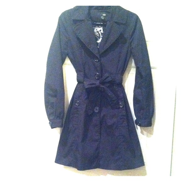 Slim Black Trench