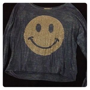 💥REDUCED PRICE💥Rhinestone smiley long sleeve
