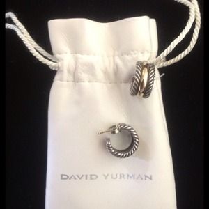 David Yurman "Thoroughbred" Hoop Earrings