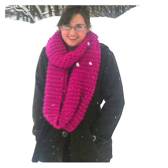 Hot pink infinity scarf