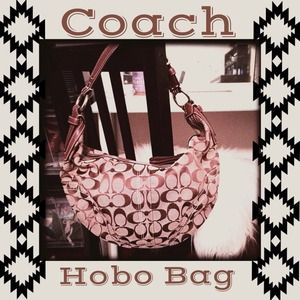 Authentic Coach signature hobo bag