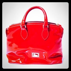 Dooney and Bourke red patent leather purse
