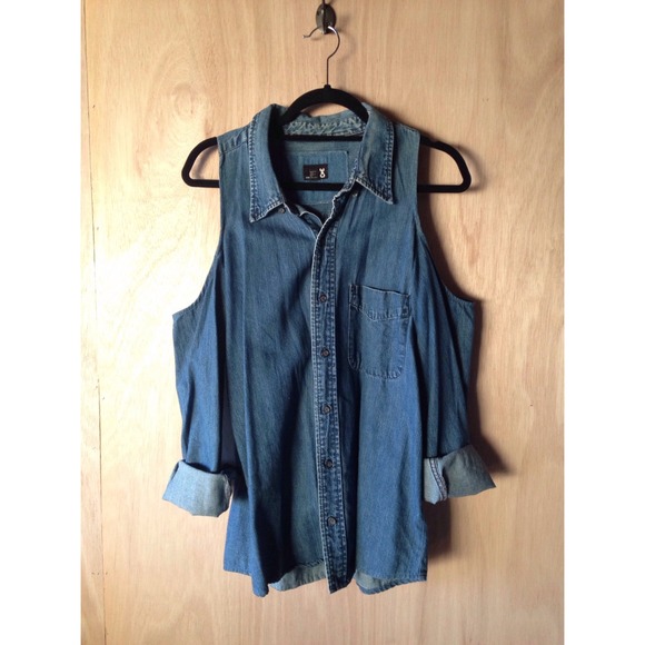 REDUCED! Denim cutout shirt