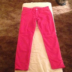 Pink Corduroy Legging Jeans
