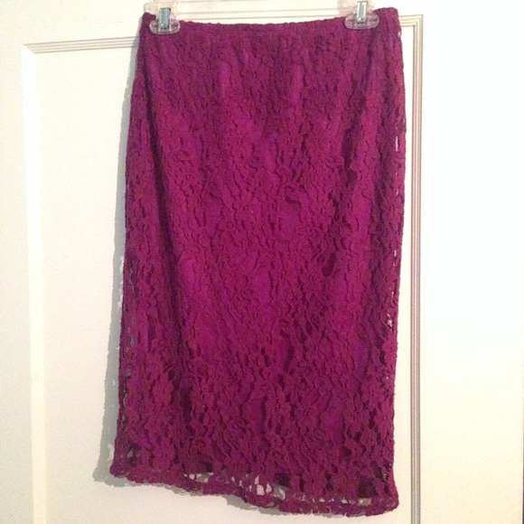 Purple lace skirt