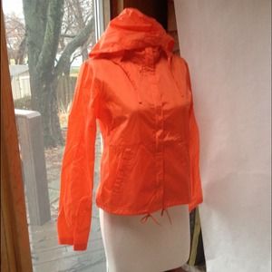 Urban outfitters orange windbreaker jacket