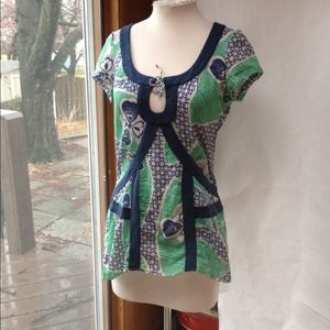 Urban outfitters blue green top