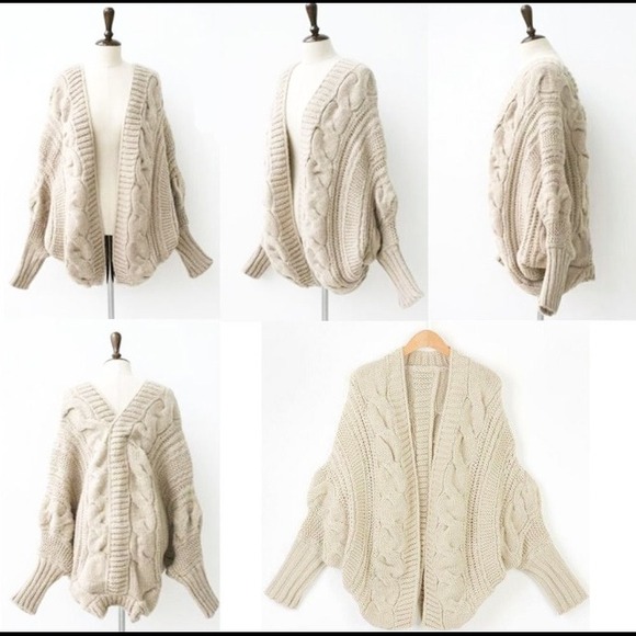 Oversized Autumn Knitted Cardigan Sweater - Picture 3 of 4