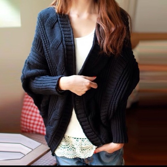 Oversized Autumn Knitted Cardigan Sweater - Picture 4 of 4
