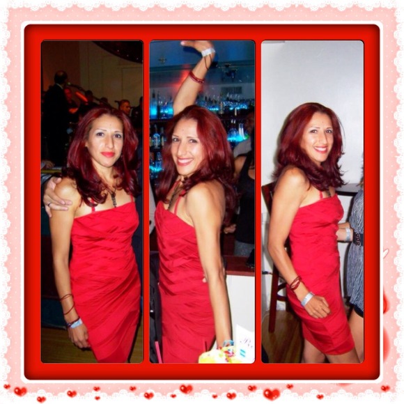 🔴SALE was $25 Red pleated crisscross dress - Picture 2 of 4