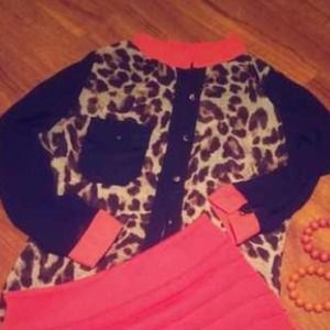 NEW chiffon button down top..