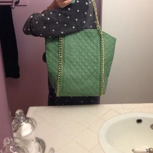 Amrita Singh mint quilted tote