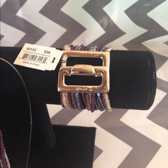 Brand New Cookie Lee Glass Bead Stretch Bracelet