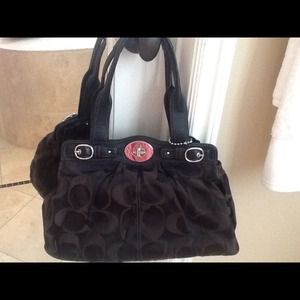 coach black handbag - authentic