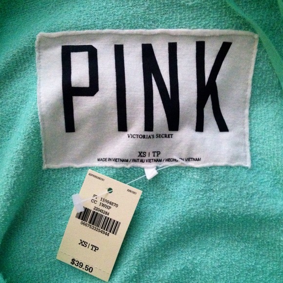 VICTORIA'S SECRET PINK HOODIE MINT NWT