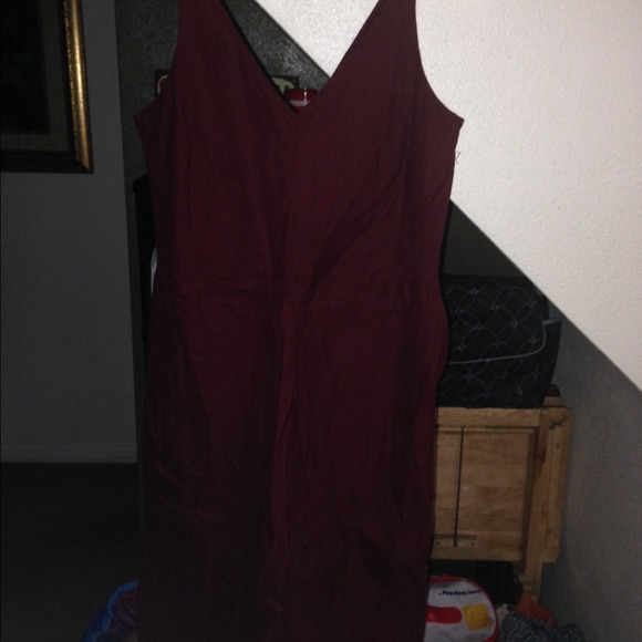 Burgundy dress