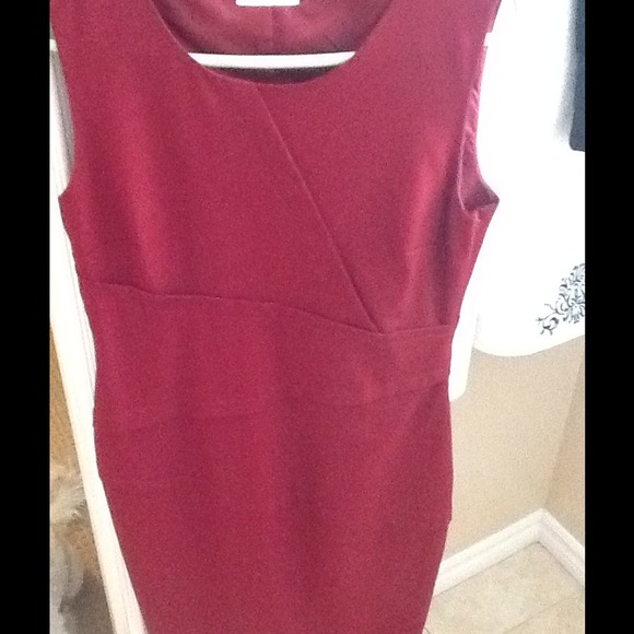 Oxblood red Calvin Klein dress