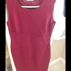 Oxblood red Calvin Klein dress