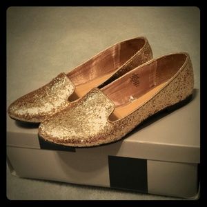 Mossimo gold glitter ballet flats 8.5