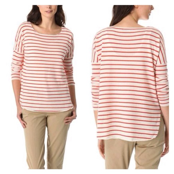 Vince Cashmere Red Striped Sweater - Picture 1 of 4