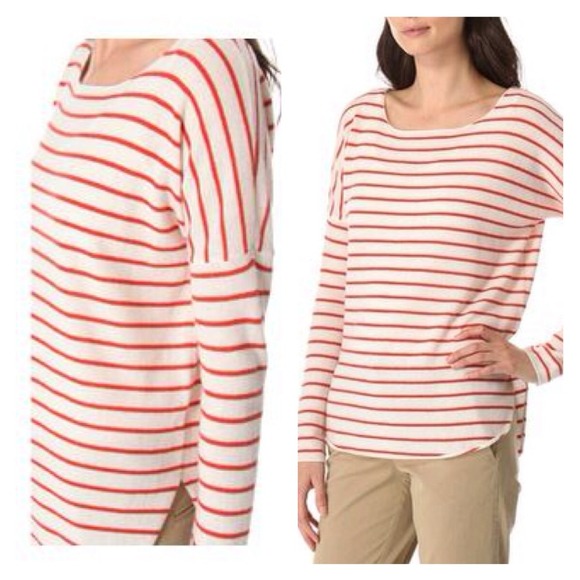 Vince Cashmere Red Striped Sweater - Picture 2 of 4