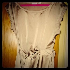 Gold shirt with bow in front!