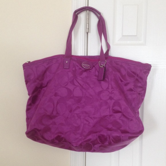 Authentic Coach Nylon Weekender Tote