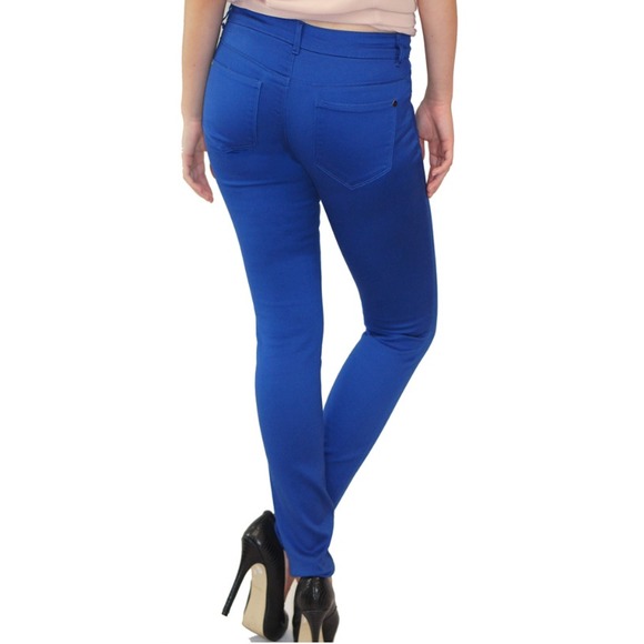 Cobalt blue stretch skinny pants - Picture 3 of 3