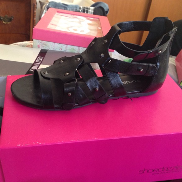 Black Gladiator Sandals. NBW New without receipt