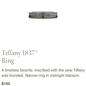 Tiffany 1837 ring. Size 6