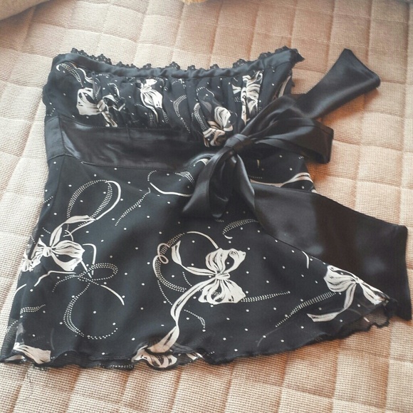 Strapless Silk top