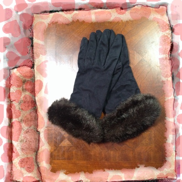 Black Suede Leather Gloves