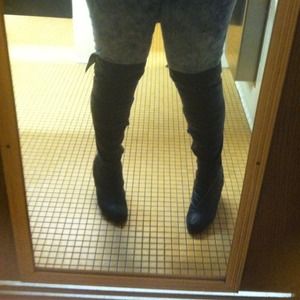 Tall leather boots
