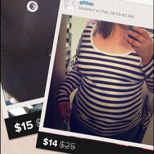 Peacoat & striped top bundle !