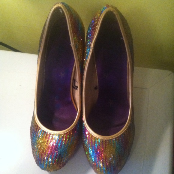 Sequin heels