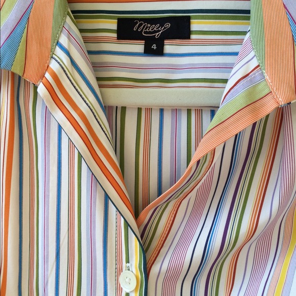 Milly striped shirt dress