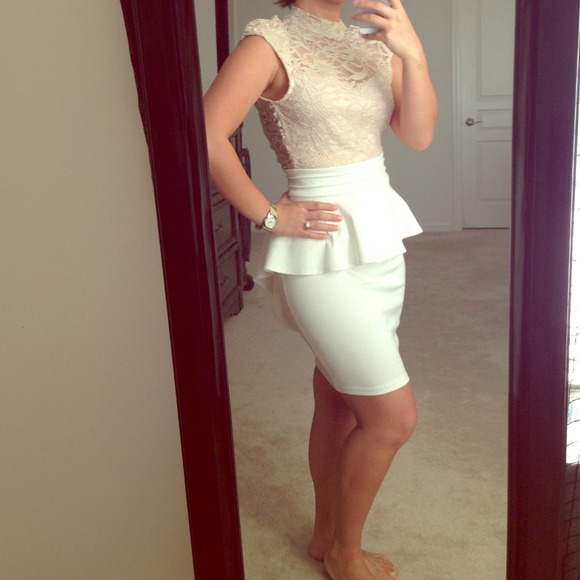 Backless, Lace top, peplum dress 👗💋😍 - Picture 1 of 4